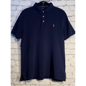 Polo by Ralph Lauren Men's Short Sleeve Polo Shirt Size M Navy Custom Slim Fit